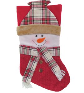 Personalized Snowman Face Christmas Stocking