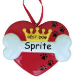 Personalized Best Dog Christmas Ornament